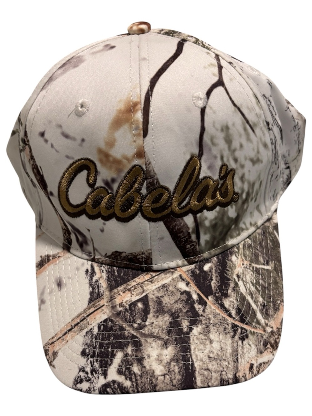 Cabela's Men's Realtree-Style Camo Cap in White, Tan, Brown